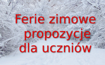 Ferie zimowe – propozycje dla uczniów szkoły podstawowej